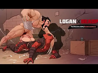 In a twisted superhero universe, Wolverine and Deadpool engage in a steamy encounter. After intense anal sex, Logan pisses on Deadpool's chest, creating a unique Deadpool Boobocomis. This animacao video is a wild ride for fans of these iconic characters.