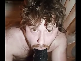 This adorable gay guy with curly brown hair enjoys pleasing a massive ebony shaft on camera. Witness his deepthroat skills as he expertly services a big black cock in this sizzling gay amateur video.