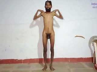 Rajeshplayboy993, a passionate yoga enthusiast, shares his routine. Watch him flex, tease, and reveal his lean, hairy body, culminating in a mesmerizing uncut big cock display. Enjoy this amateur homemade video.