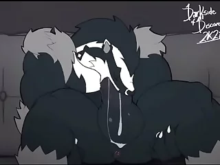 Obstagons, the furry animated character, indulges in a steamy solo scene. He skillfully pleasures himself, showcasing his oral expertise, culminating in an explosive climax.