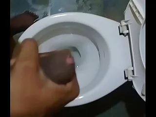 A naughty girl indulges in self-pleasure on the toilet, her orgasmic moans echoing in the bathroom as she reaches climax. The sight of her warm cum dripping into the bowl only adds to the eroticism.
